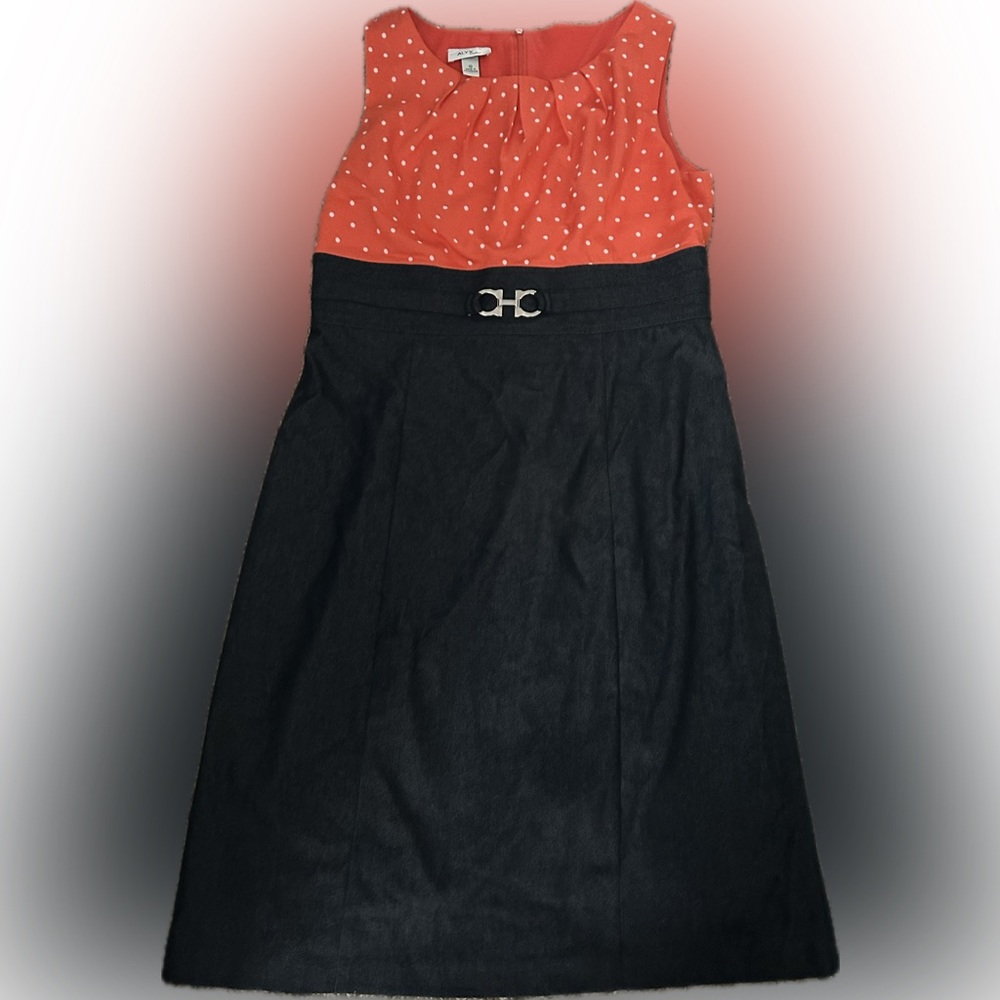Alyx Midi A-Line Skirt in Orange and Pink for Cocktail